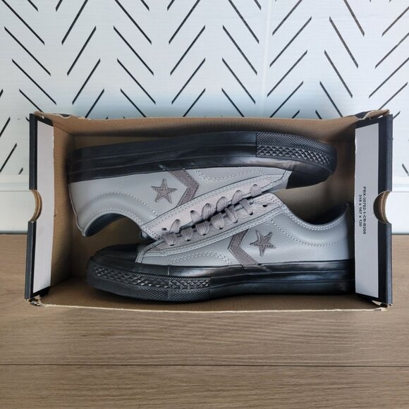 ⭐CONVERSE Star Player 76 Luxe Ox Leather Grey Sz 9.5 Women Shoes Sneaker A12406C - Picture 7 of 11